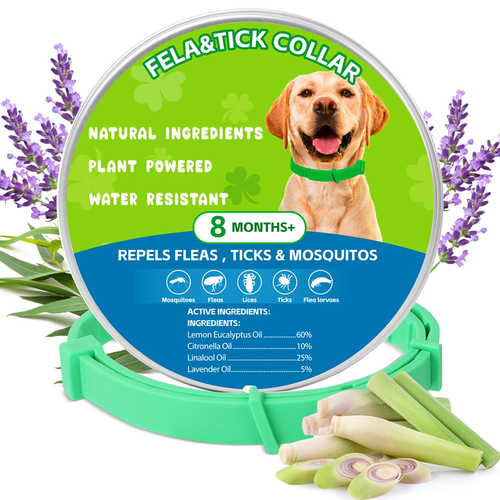 Trihood natural collar lemon eucalyptus label for gentle, chemical-free protection.