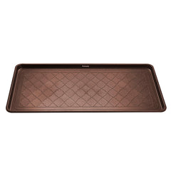 Trimate all weather boot tray in indoor/outdoor setting showing large 40x20 footprint for footwear and items