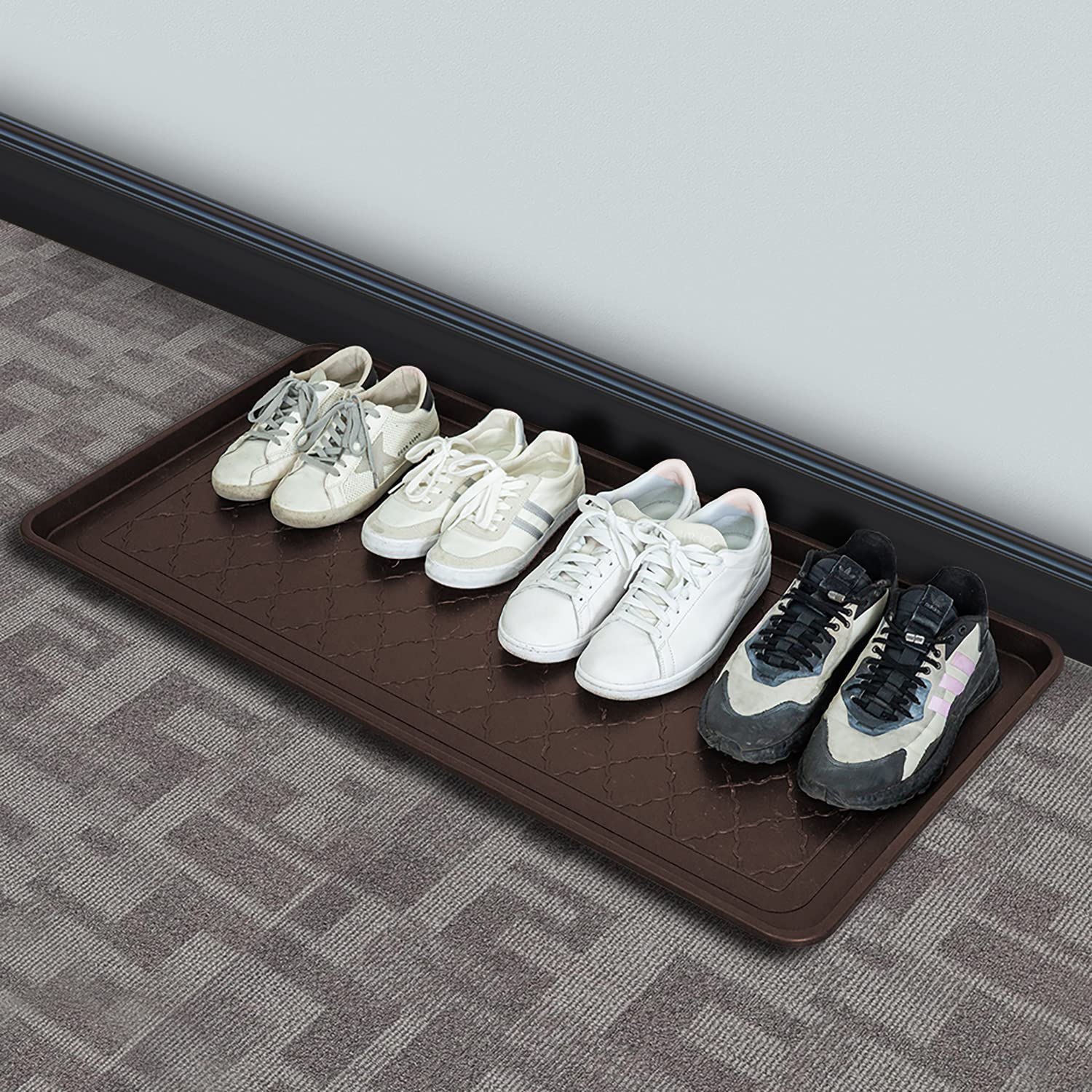 Trimate boot tray suitable for indoor and outdoor porch use