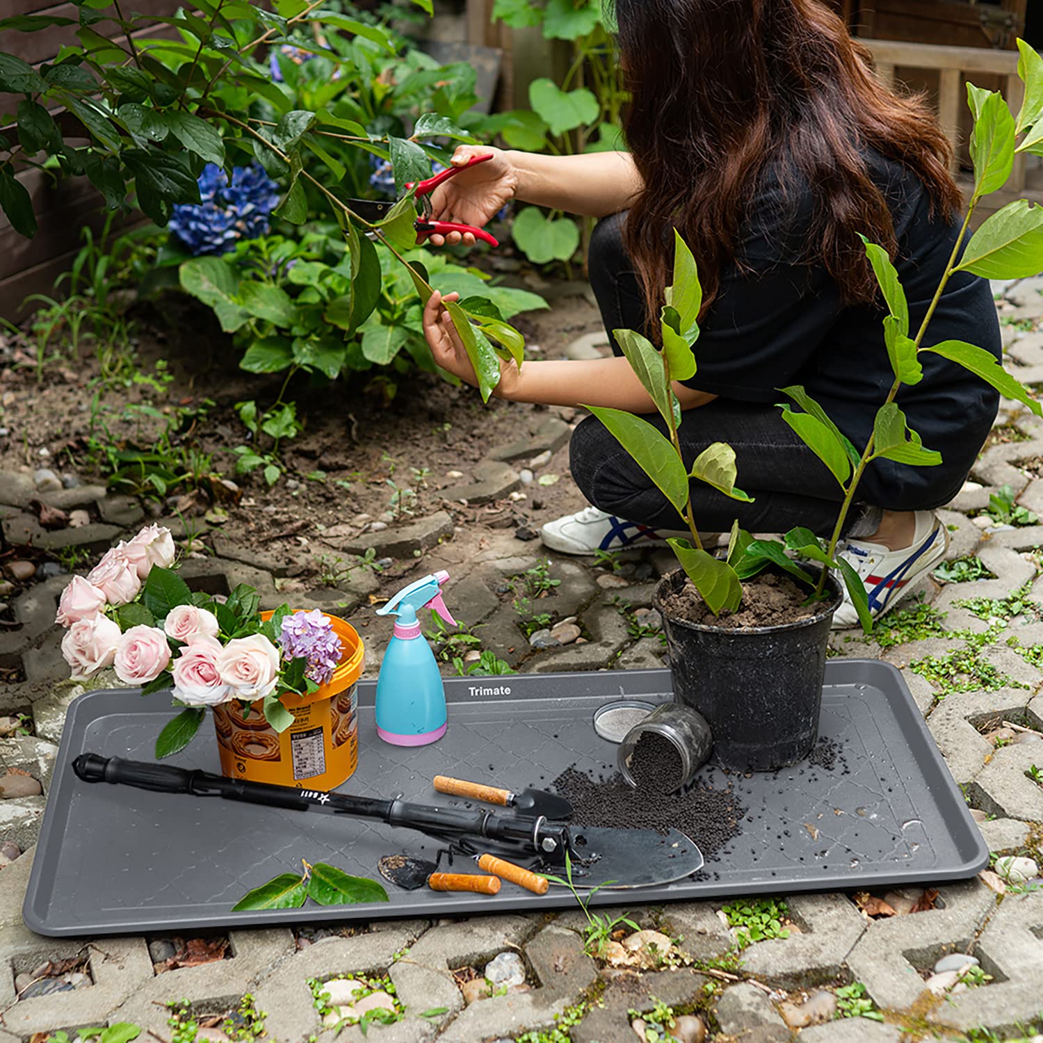 Trimate boot tray is a versatile, multi-purpose entryway accessory.
