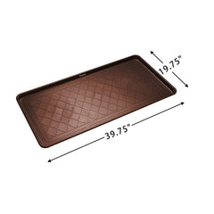 Trimate boot tray with raised edge containing mud and spills