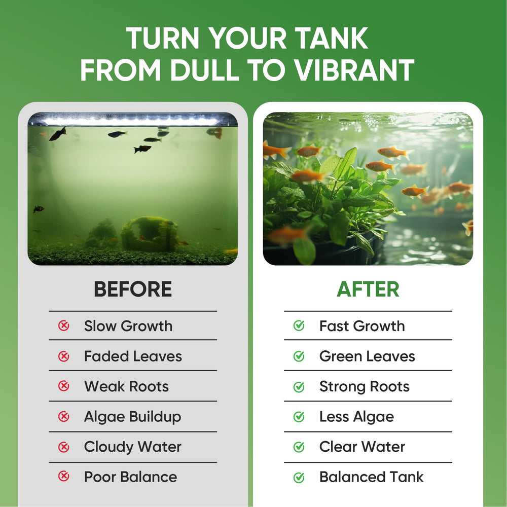 Aquarium plant care setup featuring Flourish kit for healthier greenery.