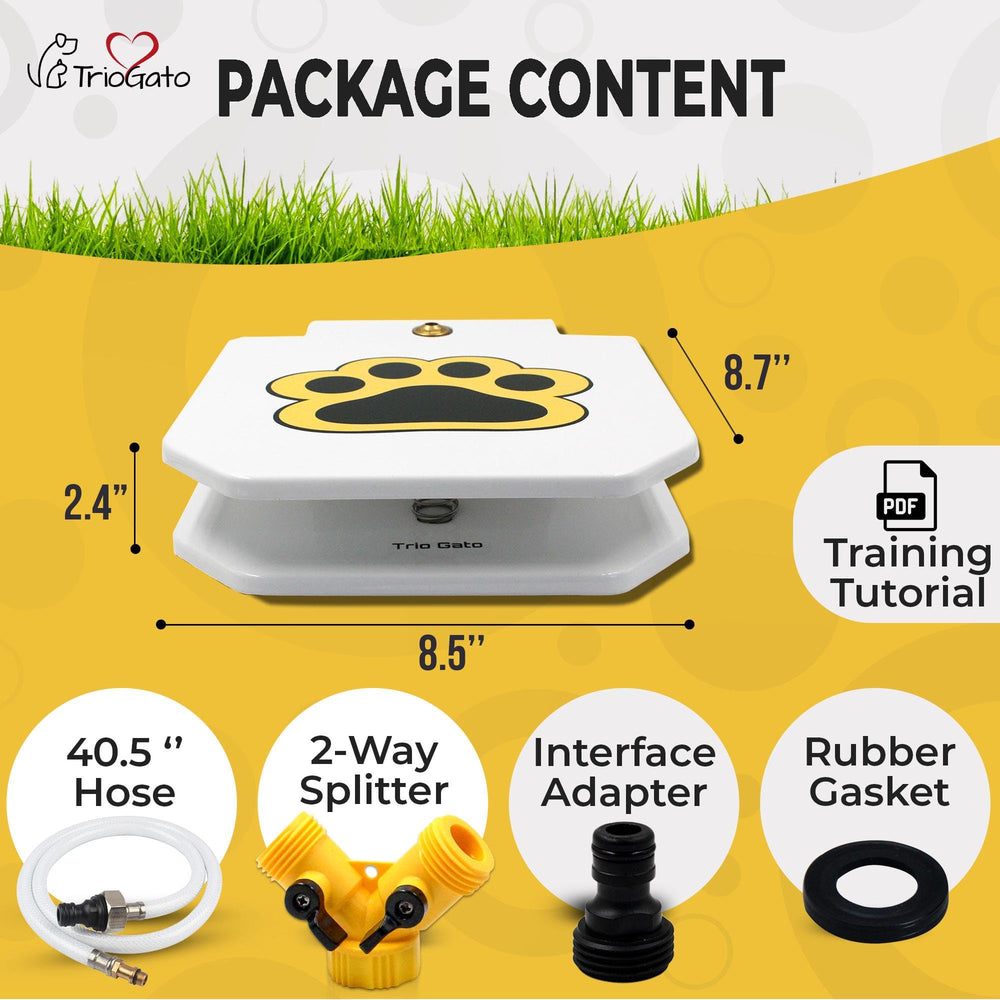 Trio Gato leak-proof valve and rubber pads minimize movement during use.