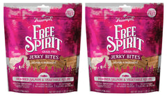 Triumph Free Spirit salmon bites pack shot highlighting grain-free treats for daily rewards
