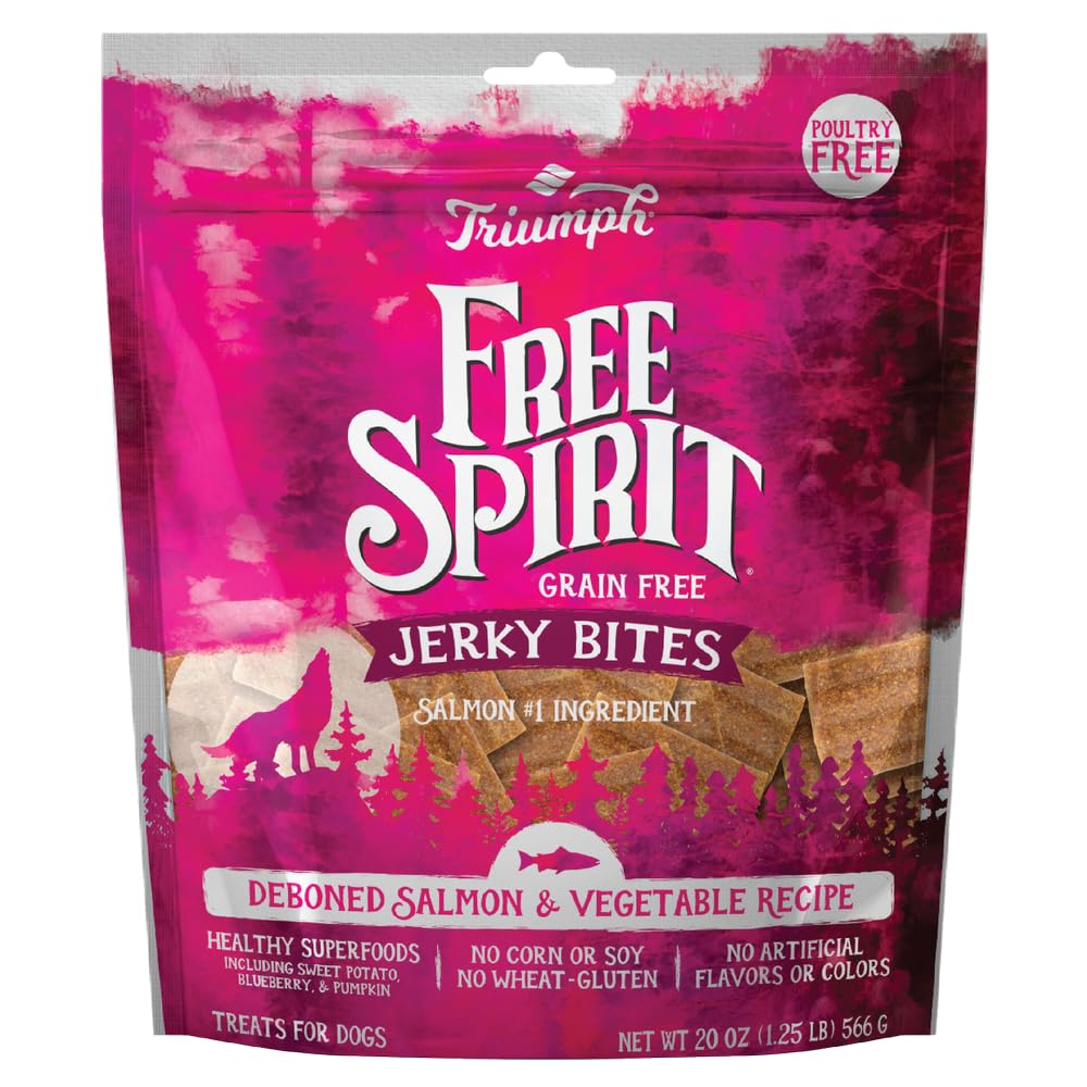 Triumph Free Spirit soft chewy treats closeup with salmon flavor for training rewards