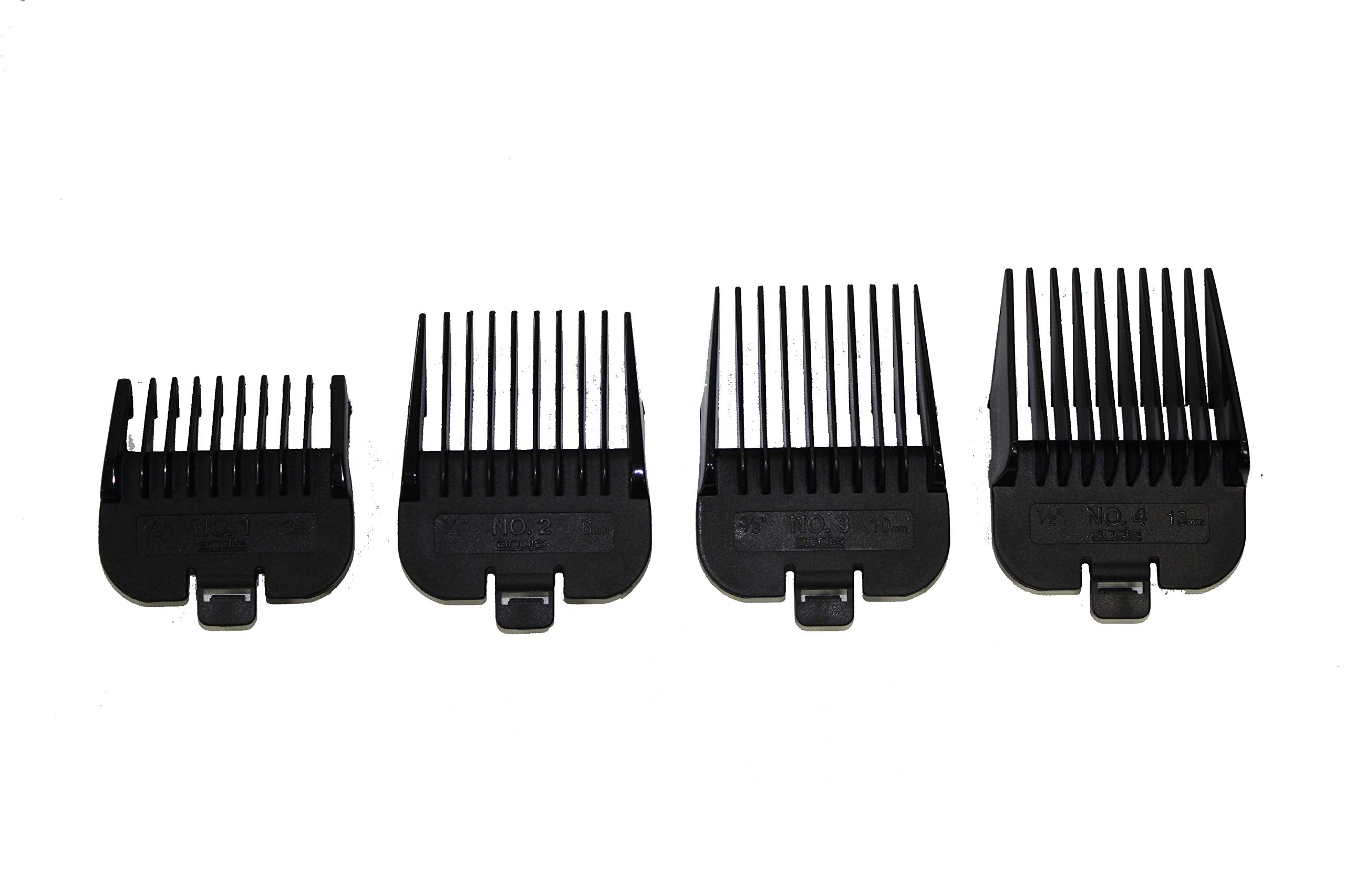TRIXIE Andis 4-piece comb set with four sizes for versatile pet grooming.