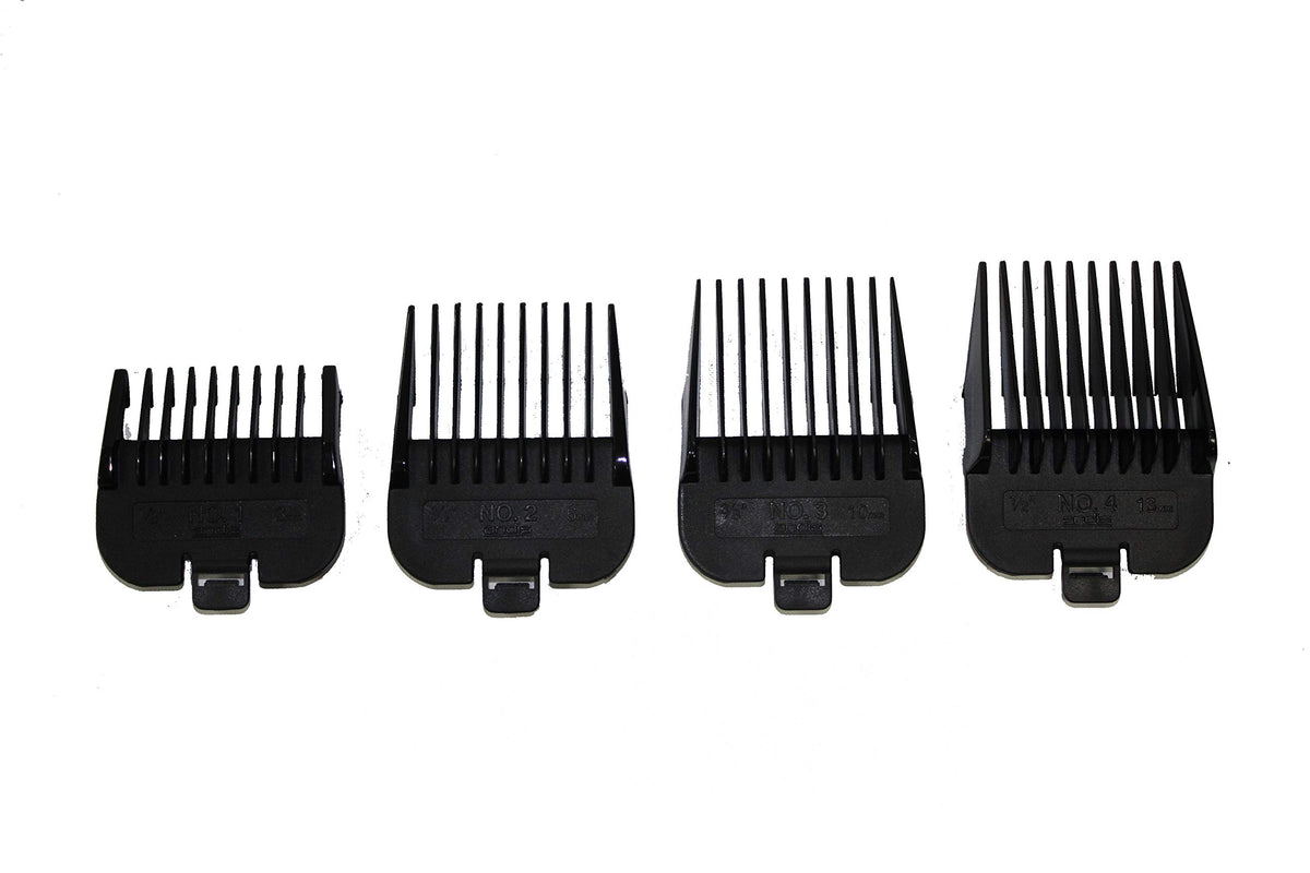 TRIXIE Andis 4-piece comb set with four sizes for versatile pet grooming.