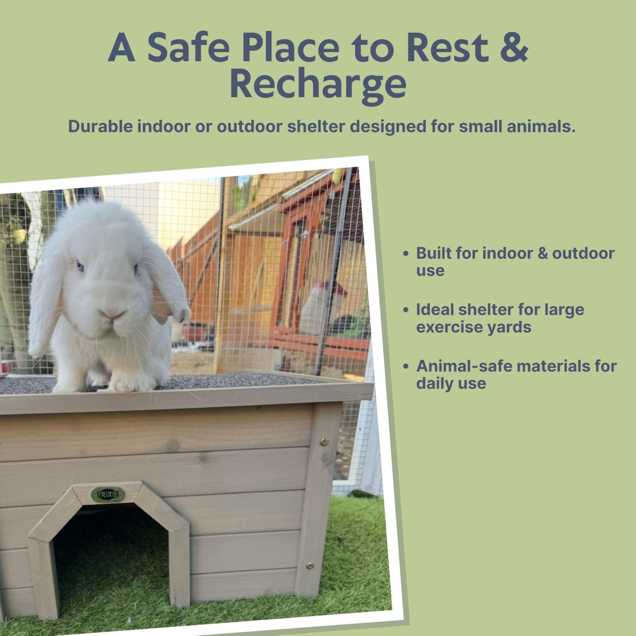 TRIXIE compact shelter designed to fit exercise pens
