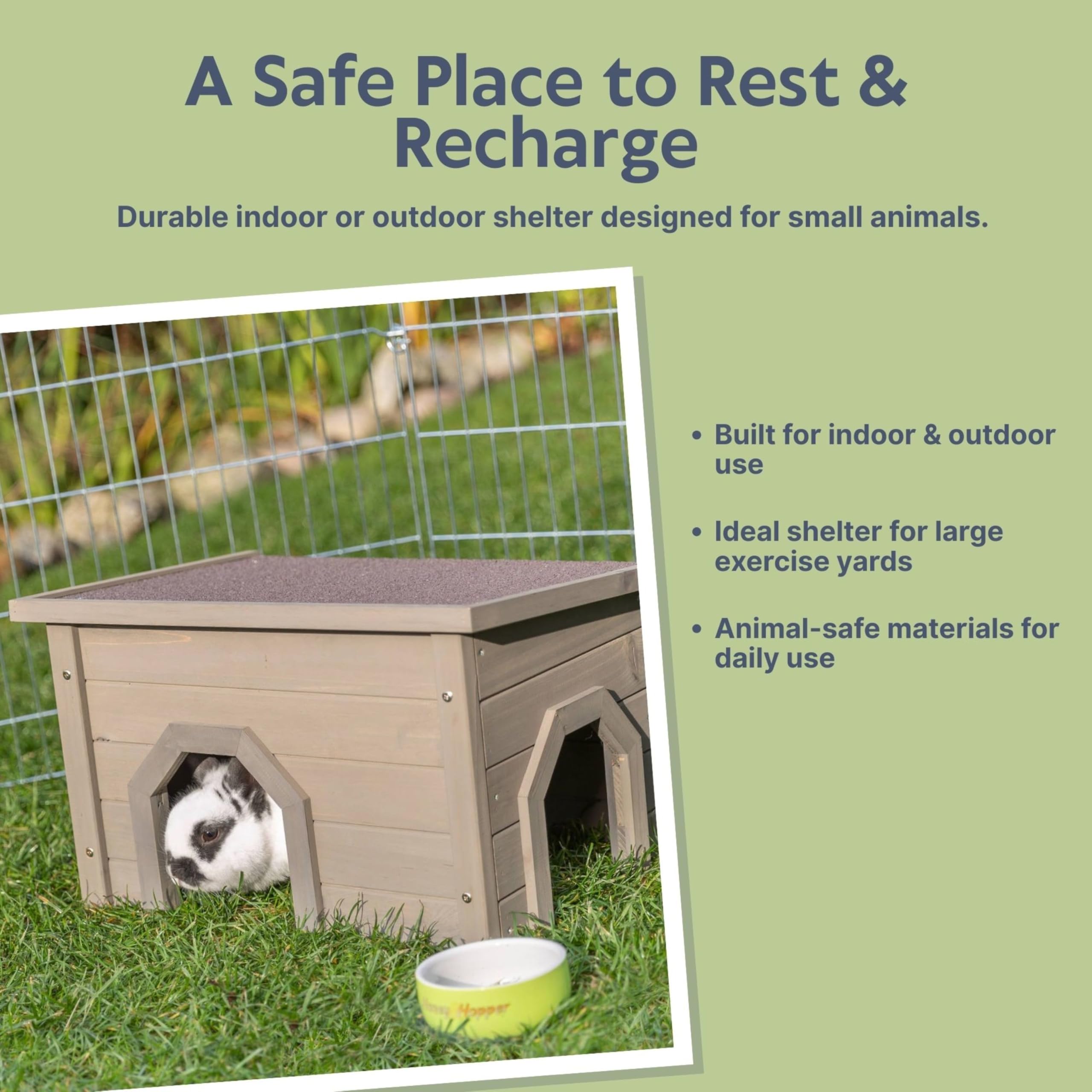 TRIXIE weatherproof roof shielding outdoor hideout from the elements