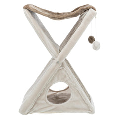 TRIXIE Miguel Fold and Store Cat Hammock perch, plush and cozy for naps.