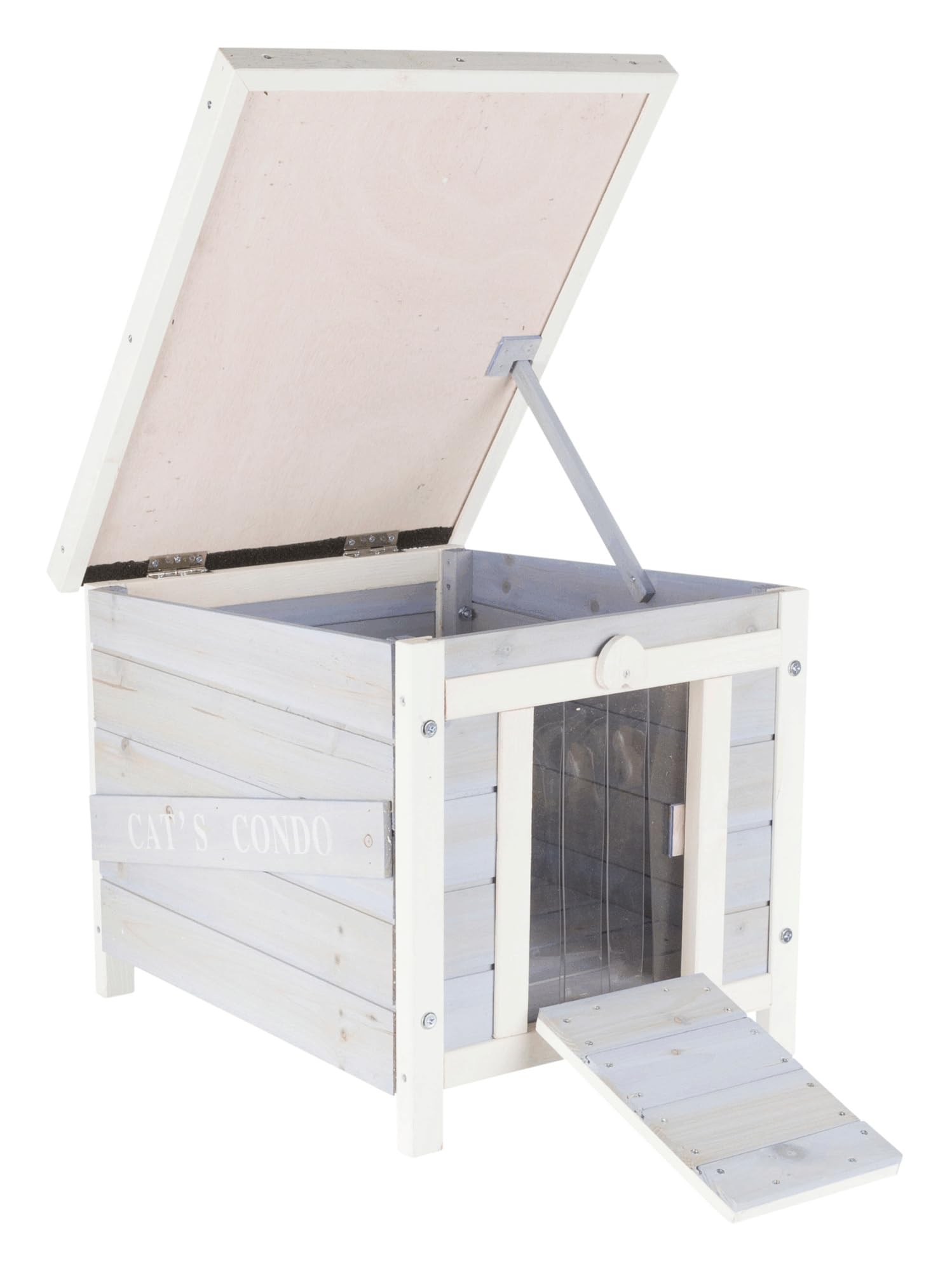 TRIXIE cat house hinged roof and removable floor for easy cleaning