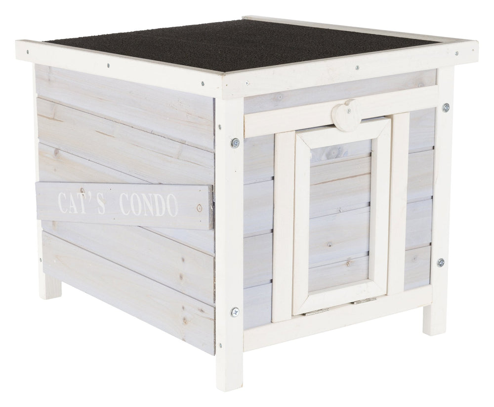 TRIXIE outdoor cat house with raised floor for a dry, cozy retreat