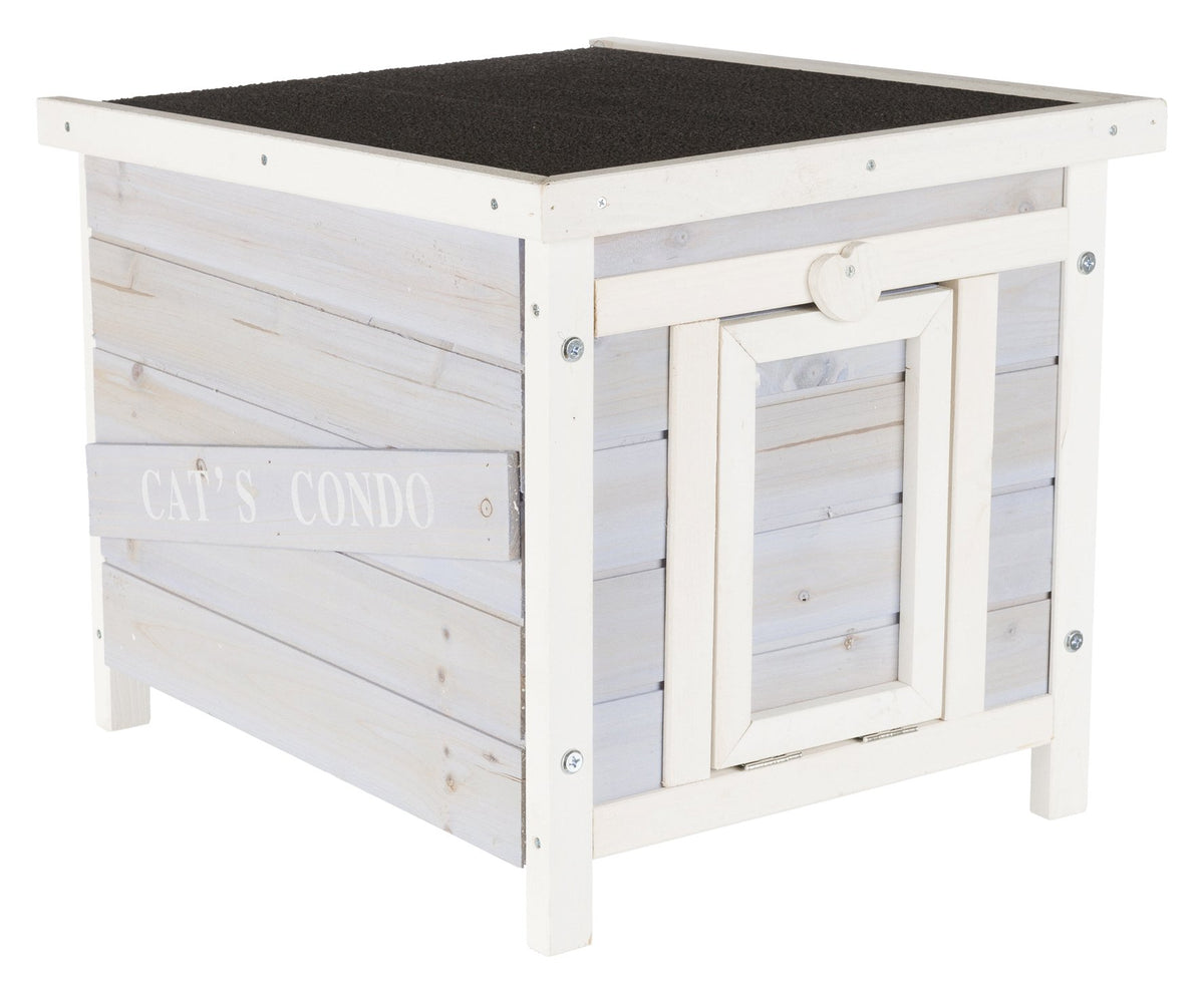 TRIXIE outdoor cat house with raised floor for a dry, cozy retreat