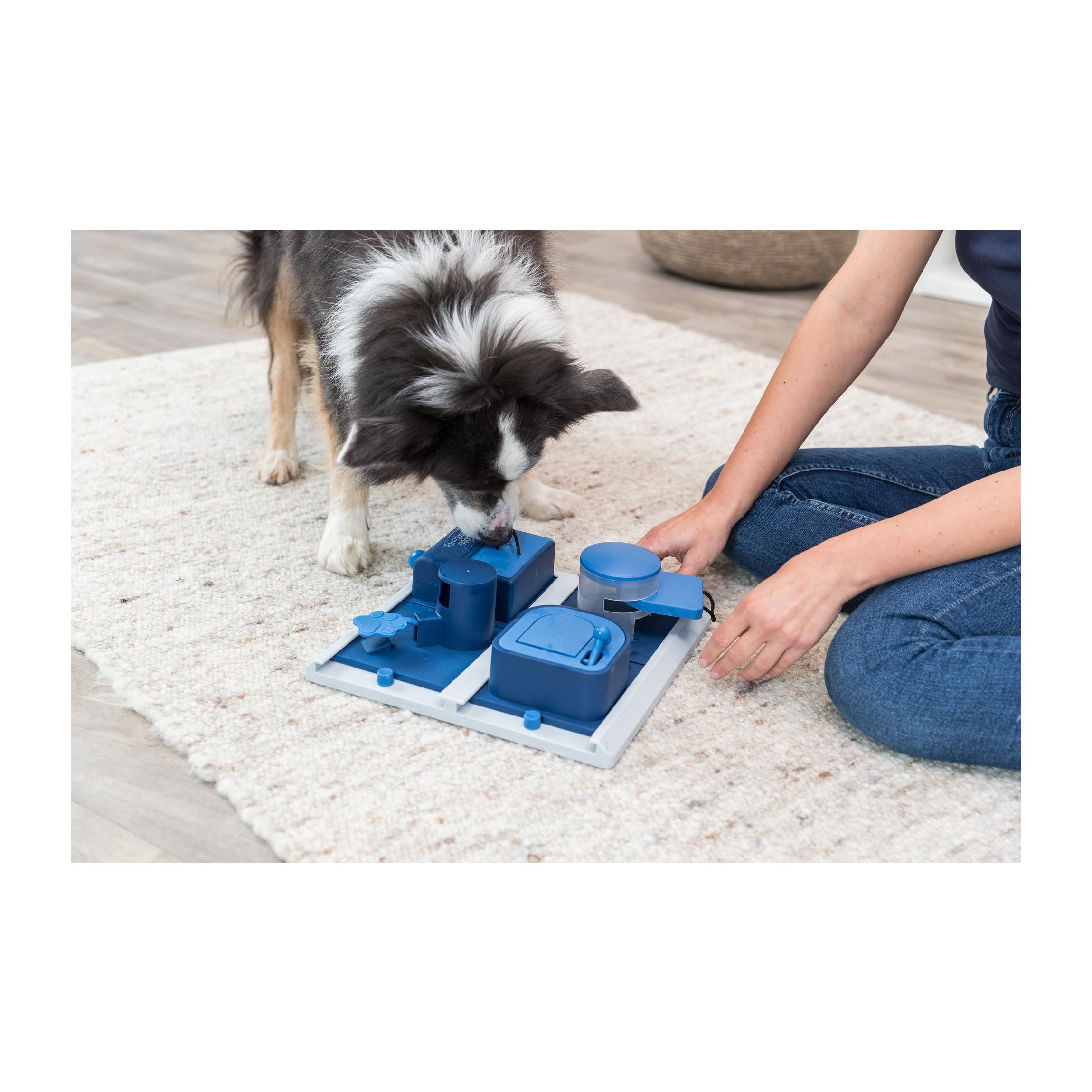 TRIXIE Poker Box 2 treats dispenser encourages problem solving during meals.