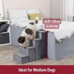 TRIXIE Velour 4-step height fits most beds and sofas for easy climbs.