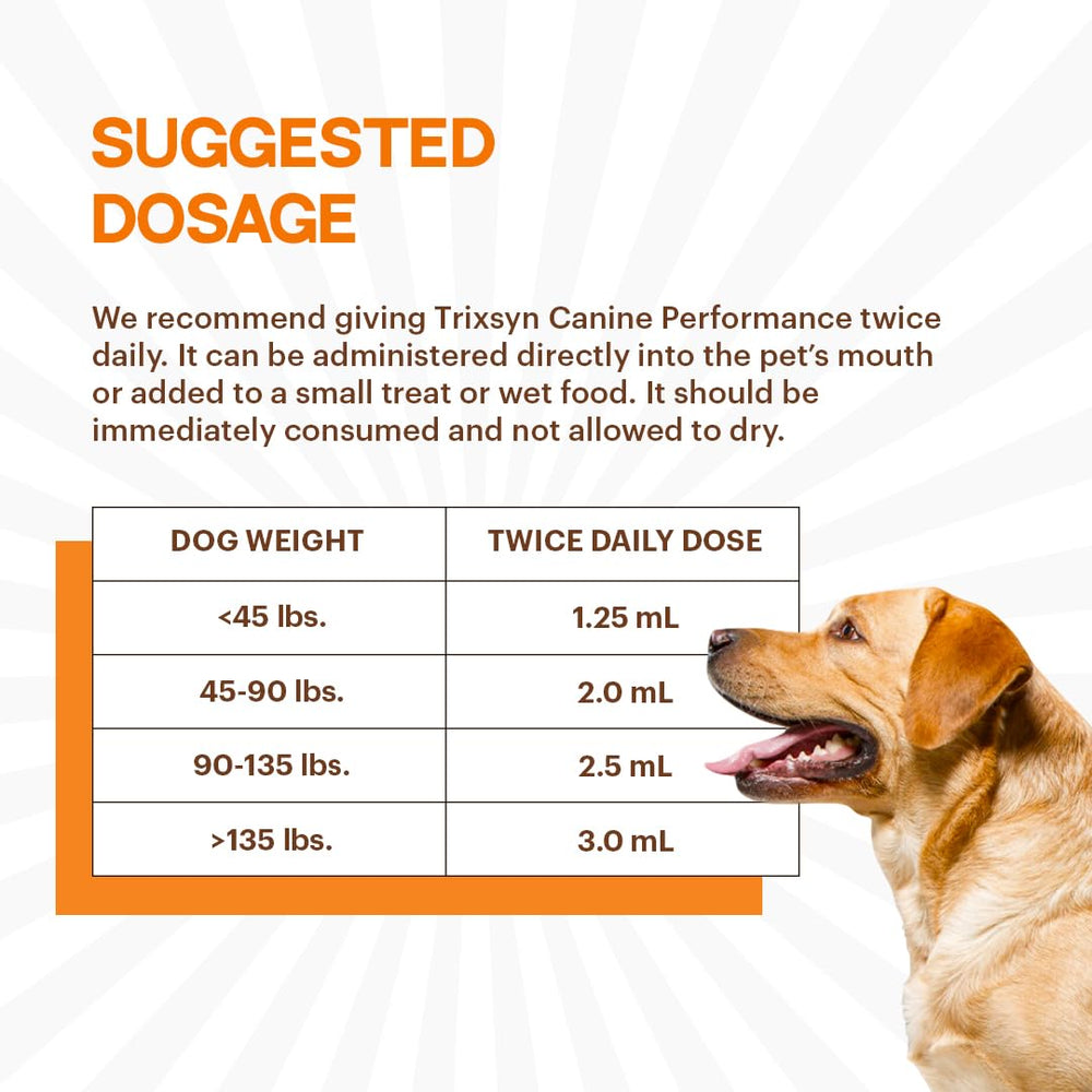 TRIXSYN hyaluronic acid for dogs boosts mobility when mixed with meals