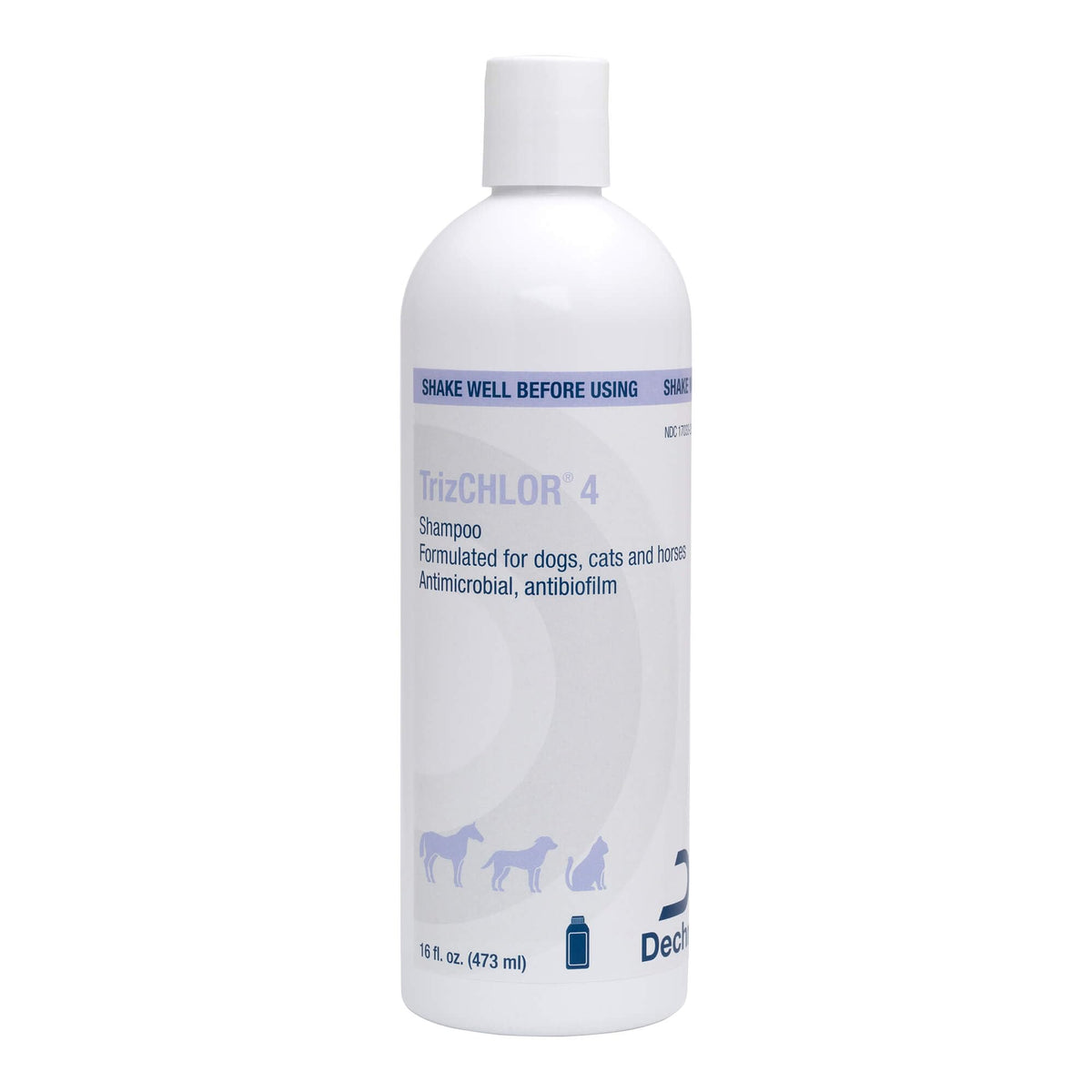 TrizCHLOR 4 Shampoo bottle for dogs, gentle cleanse to brighten coats.
