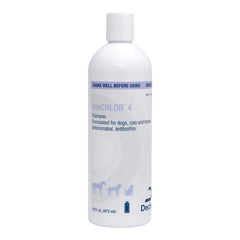 TrizCHLOR 4 Shampoo bottle for dogs, gentle cleanse to brighten coats.