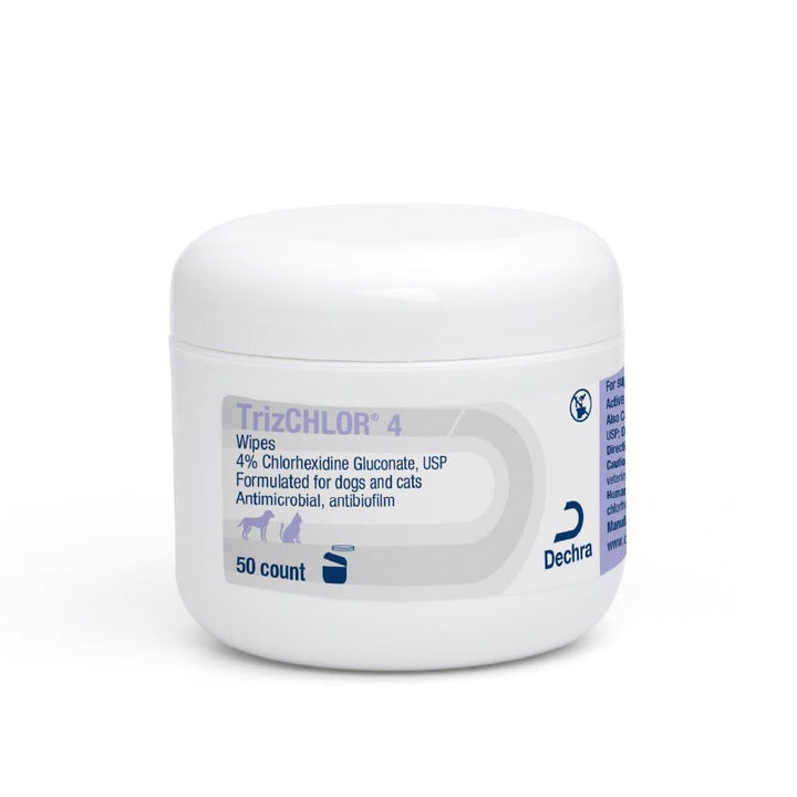 TrizCHLOR 4 Wipes for dogs pack ready for on the go skin care