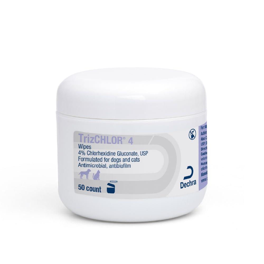 TrizCHLOR 4 Wipes for dogs pack ready for on the go skin care