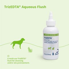 TrizEDTA Aqueous Flush applied to cat ears for safe cleansing
