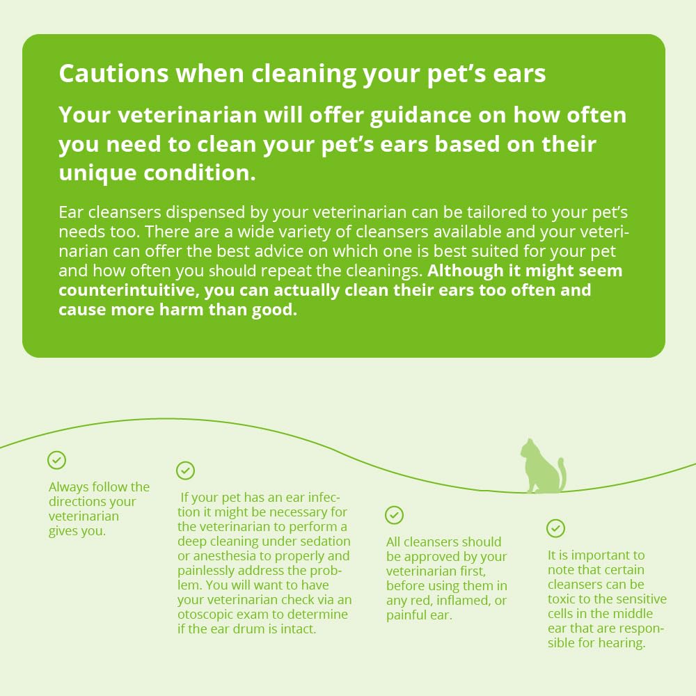 Pet owner using TrizEDTA Aqueous Flush in daily ear care