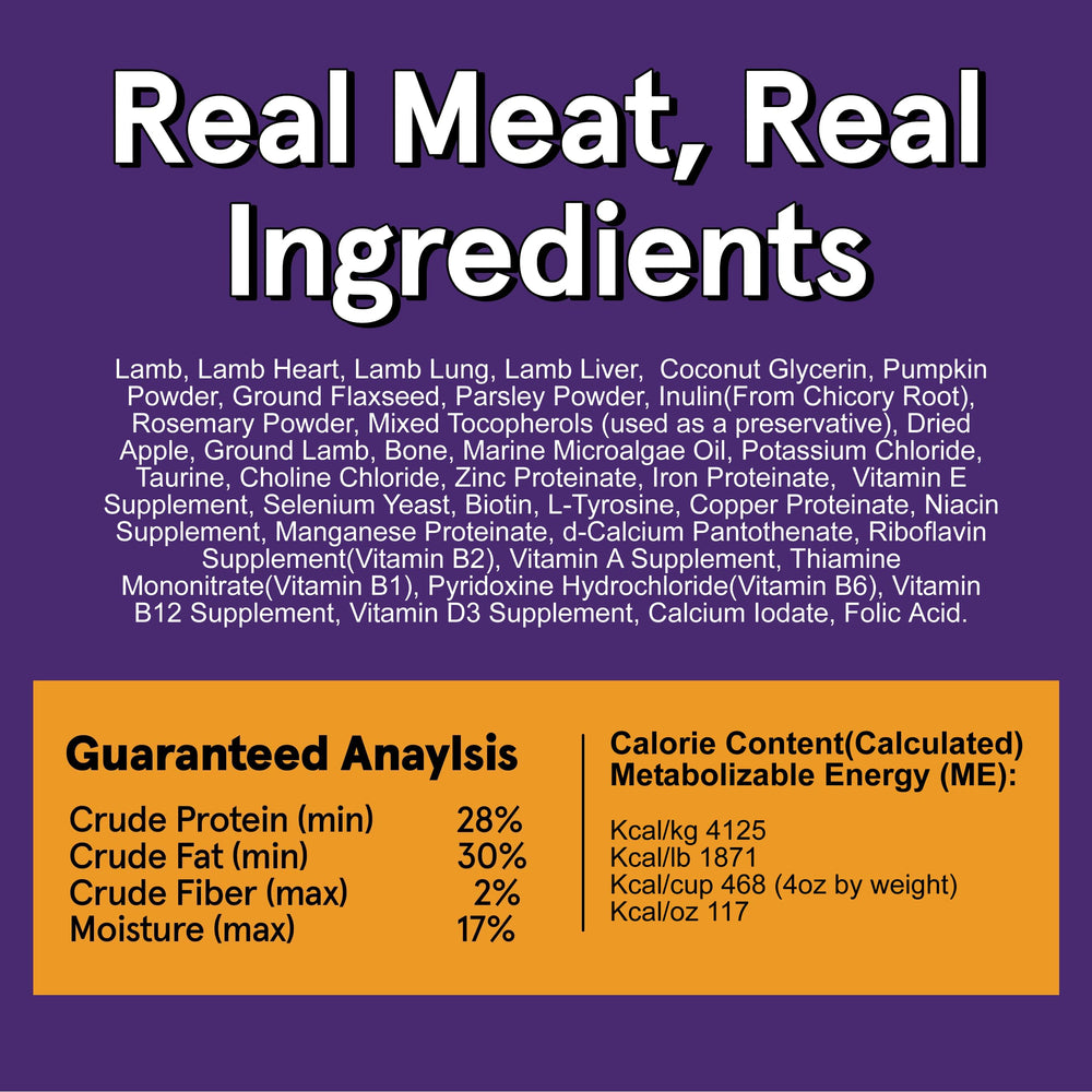 TRMC air-dried lamb bites closeup highlighting premium texture for picky eaters.