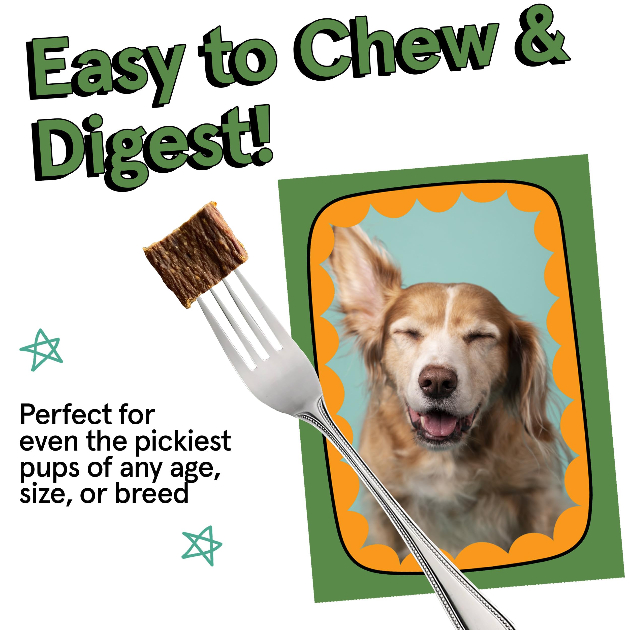 TRMC Real Meat air-dried dog food beef bites complete and balanced for life stages.
