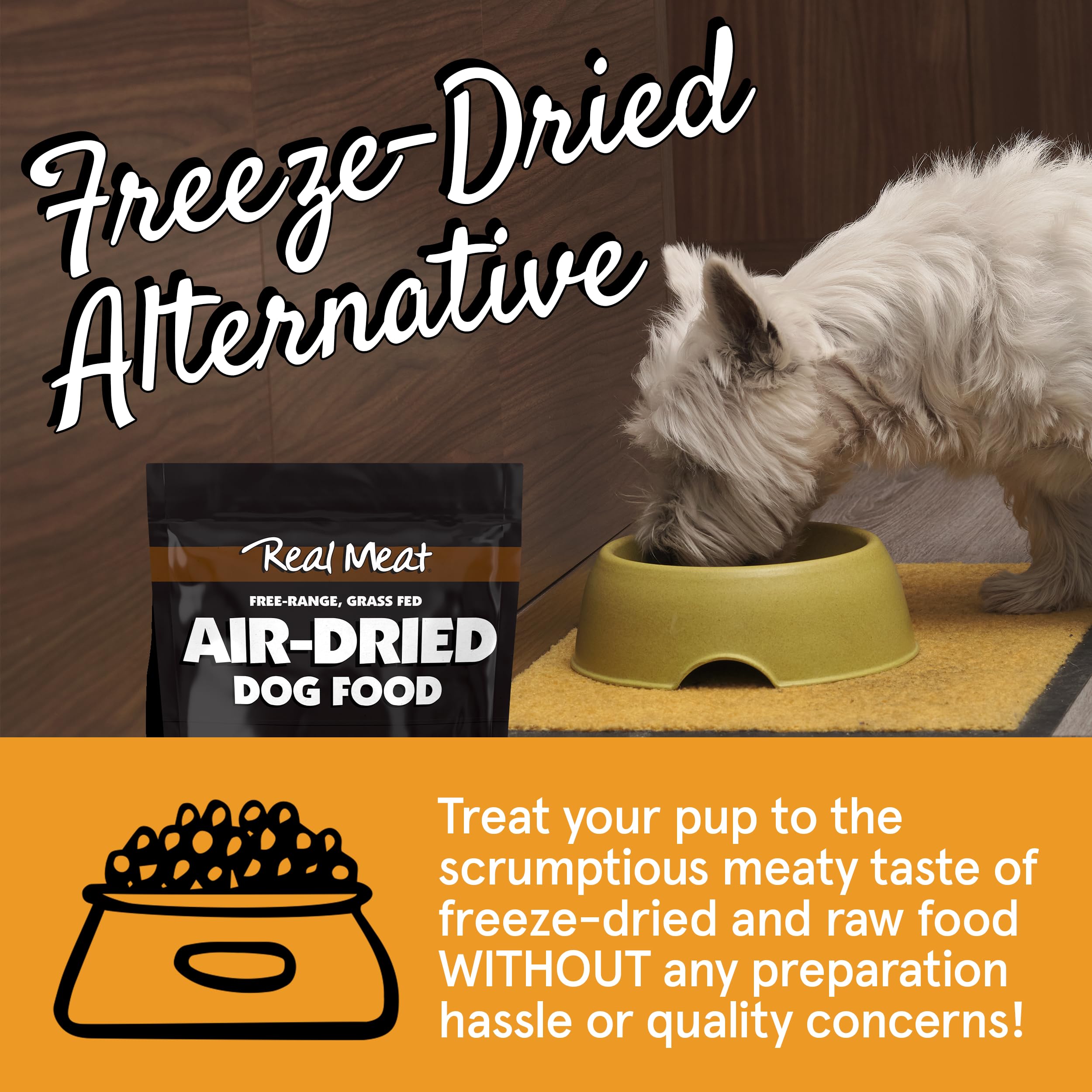 TRMC grain-free venison dog food bag signals allergy-friendly meals.
