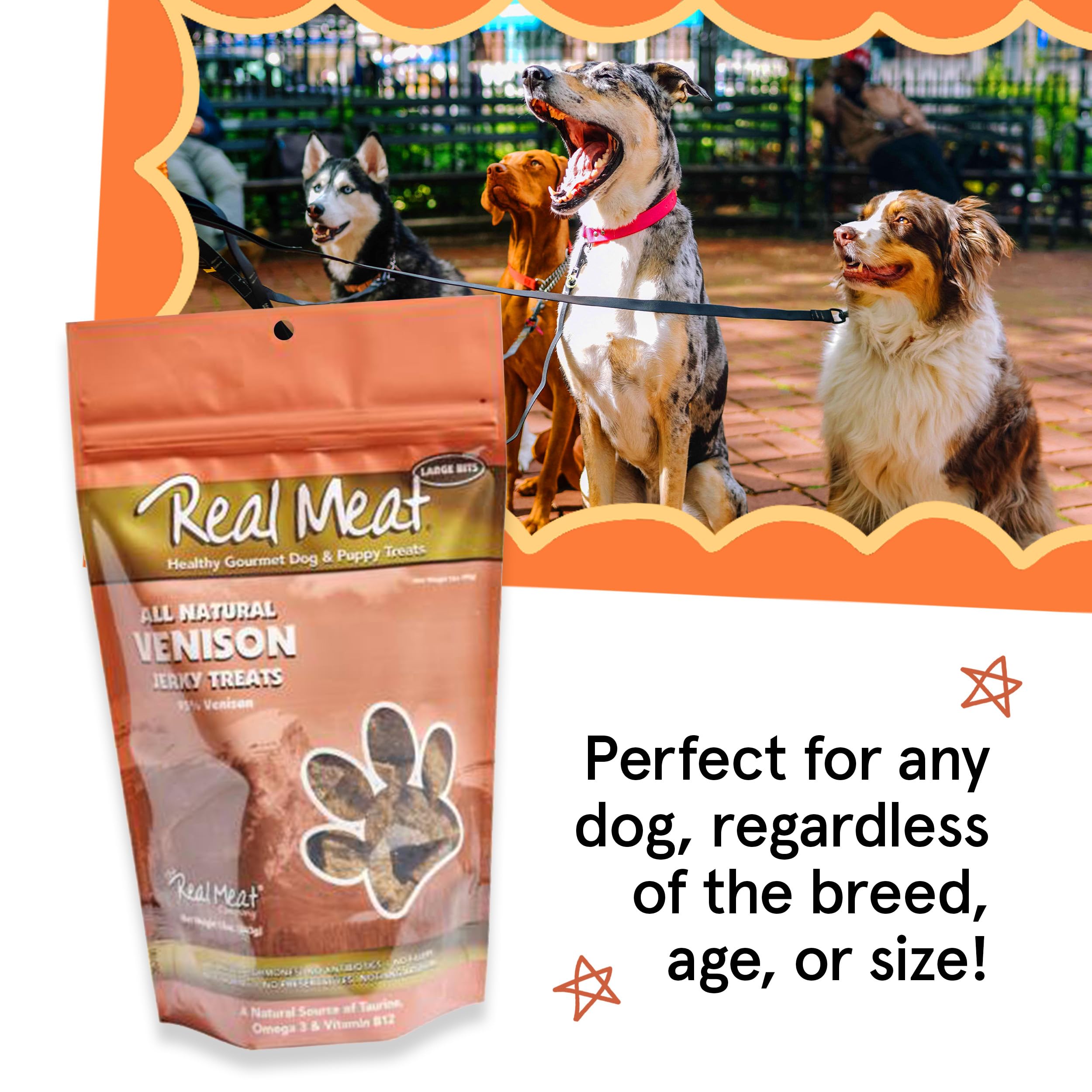 TRMC Handmade U.S.-made venison jerky for premium canine rewards.