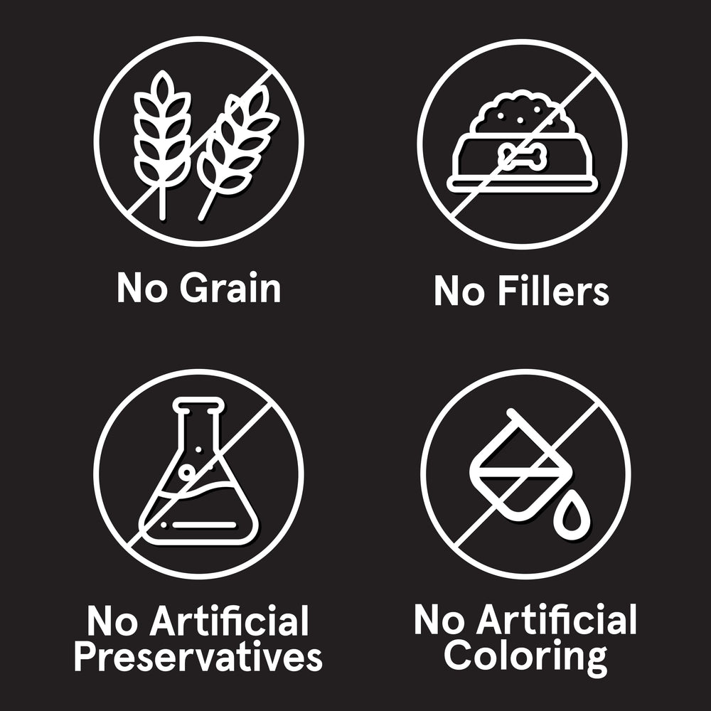 TRMC USA-crafted venison dog food label emphasizes ethical sourcing.