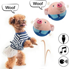 Tropame washable plush dog toy back zipper for easy cleaning.