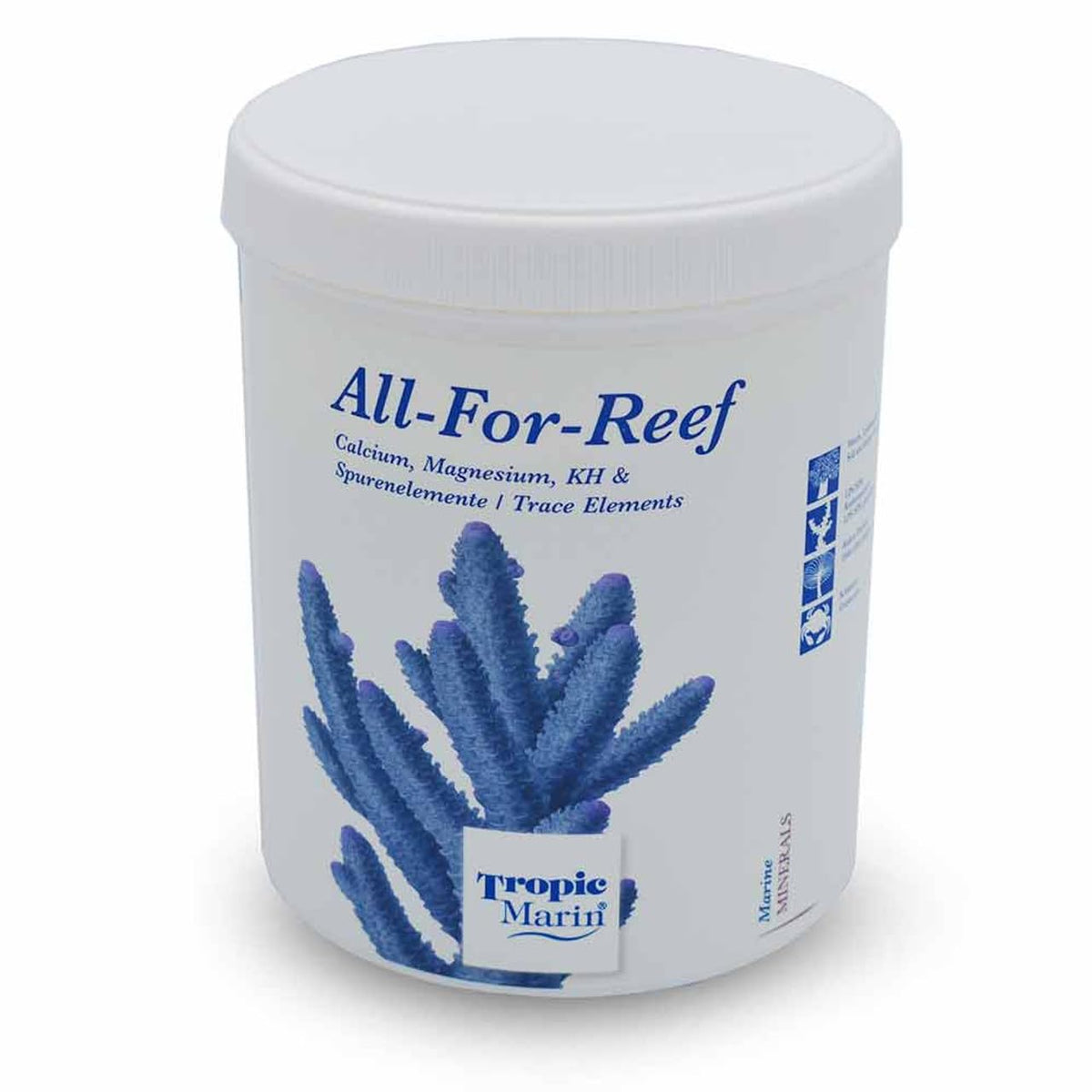 Tropic Marin All-For-Reef powder bottle front view for balanced reef mineral support