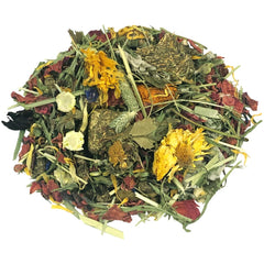Tropical Carnival high-fiber Timothy hay blend closeup supports healthy digestion.