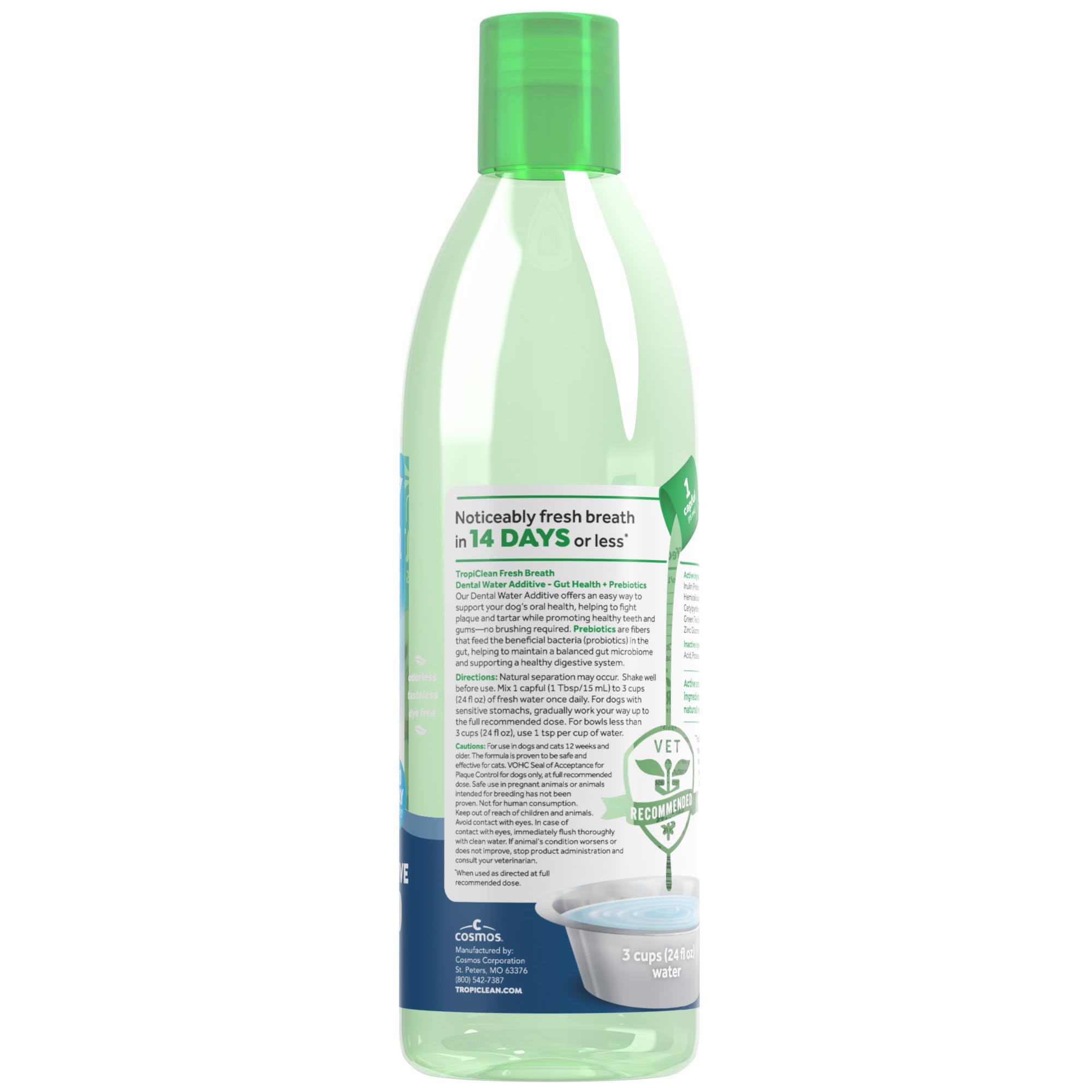 TropiClean 16oz bottle suitable for regular use at home or while traveling.