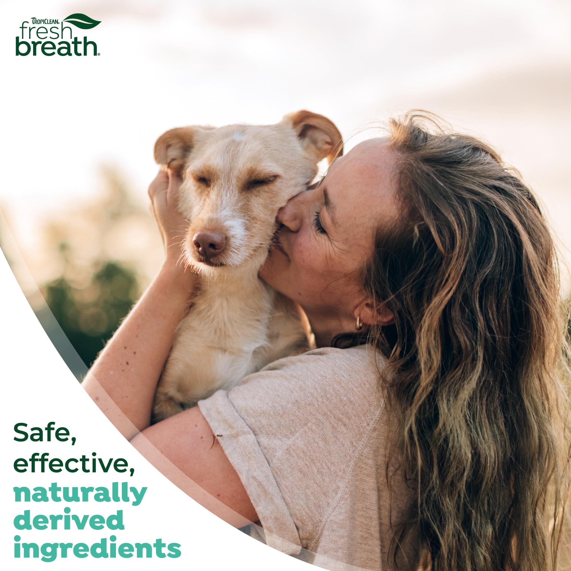 TropiClean daily brushing routine image reinforces consistent oral care for dogs.