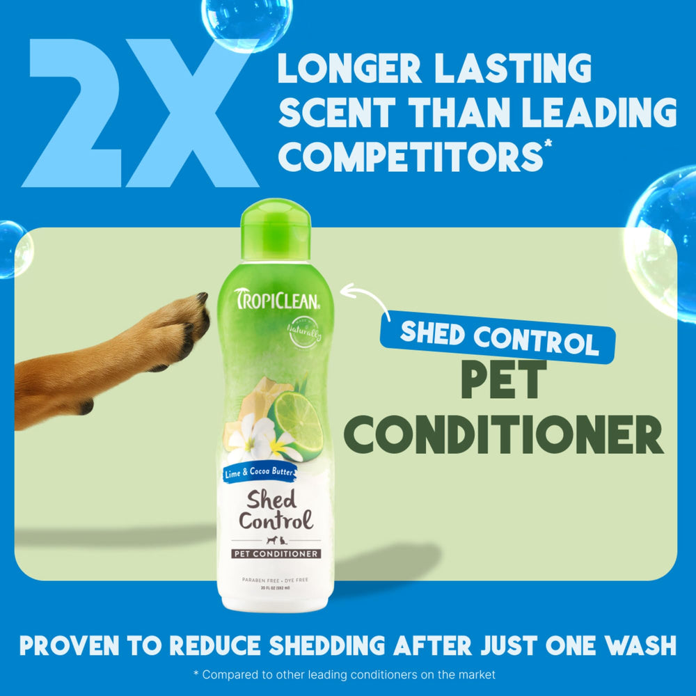 TropiClean Deshedding Conditioner brushing demo indicates easier detangling