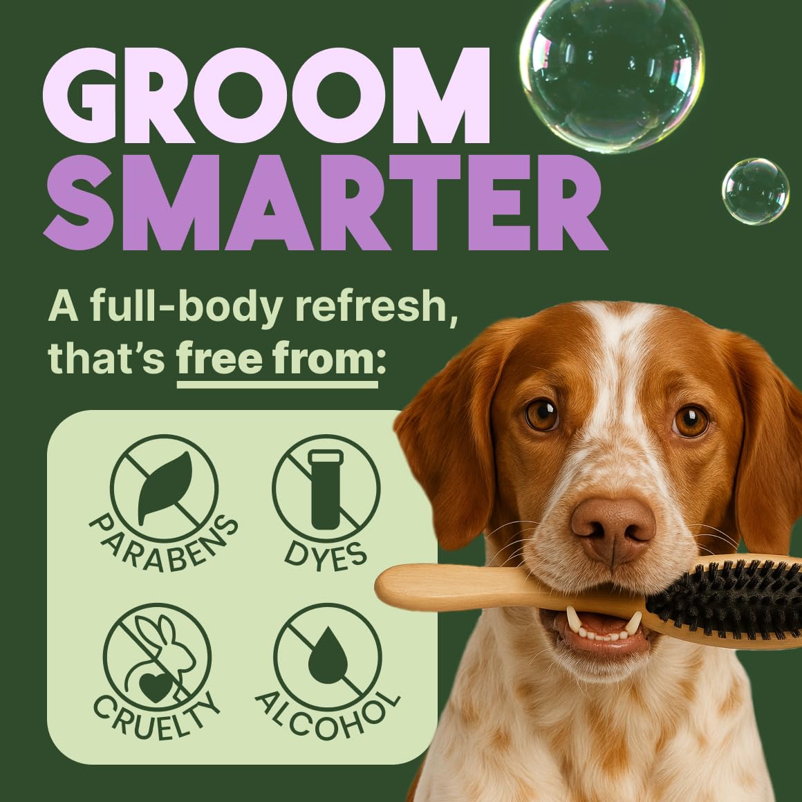 Puppy-safe TropiClean formula supports gentle grooming routines.