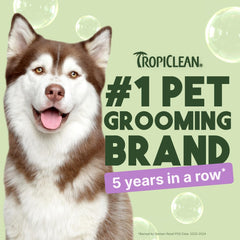 TropiClean conditioner on coat delivers soft fur and shine.