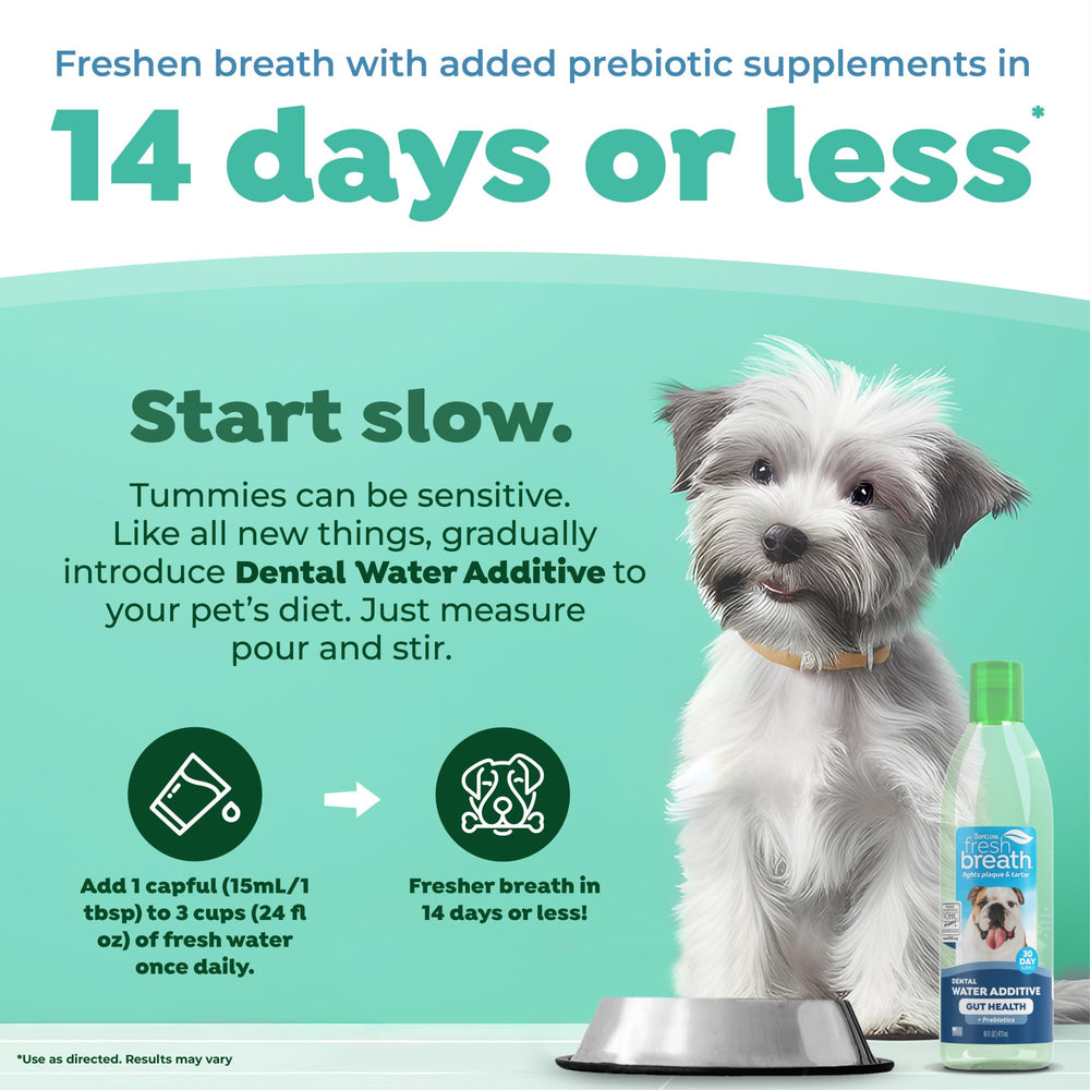 TropiClean dog mouthcare with plaque reduction supports a cleaner mouth over time.