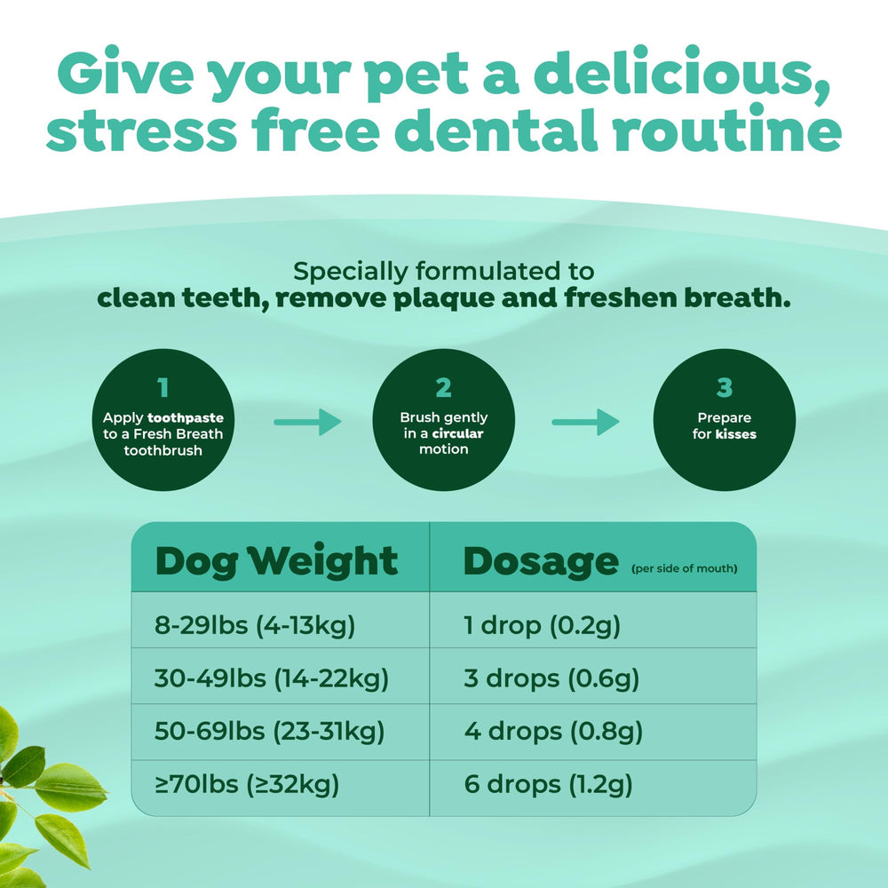 TropiClean flavor-appealing toothpaste helps make brushing a positive moment for dogs.