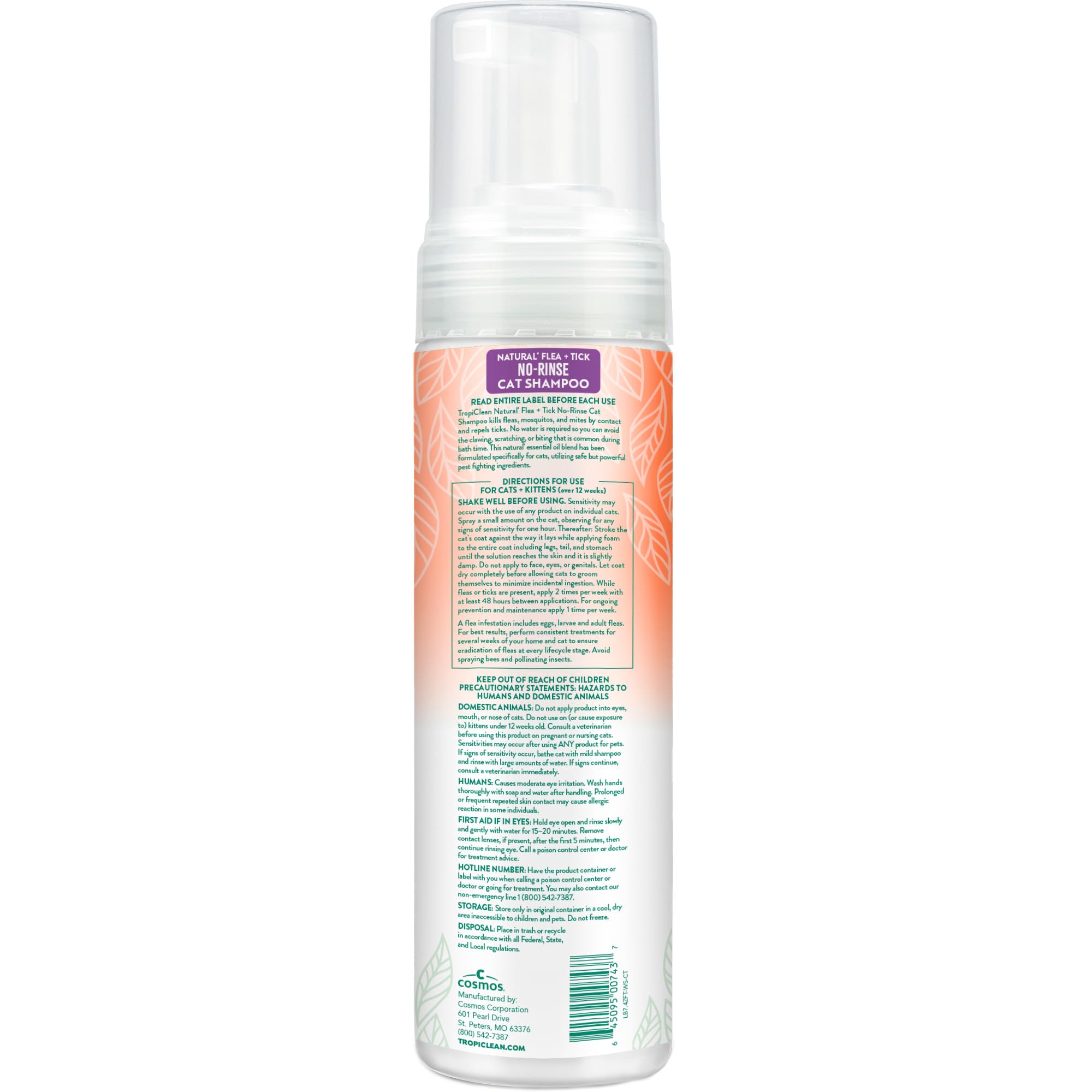TropiClean flea tick cat application demonstrates easy at-home pest defense.