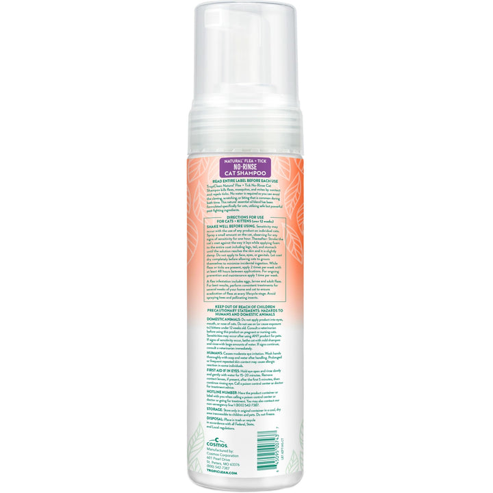 TropiClean flea tick cat application demonstrates easy at-home pest defense.