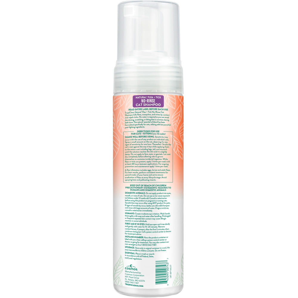 TropiClean flea tick cat application demonstrates easy at-home pest defense.