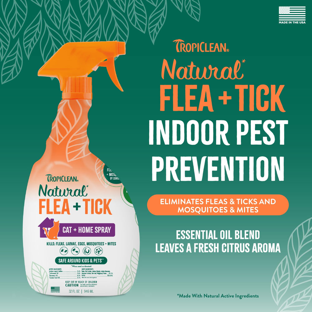 TropiClean spray used on home surfaces to deter pests safely.