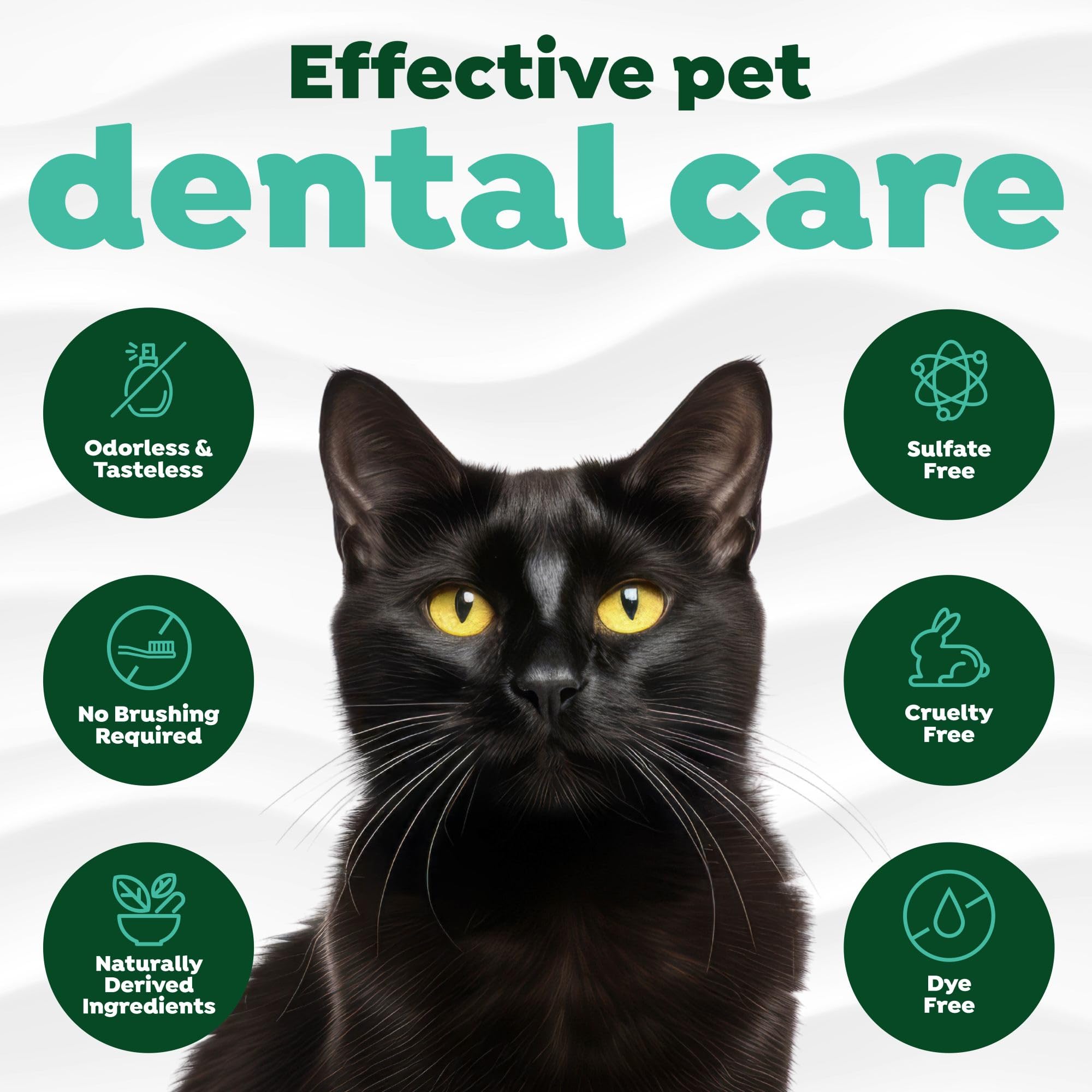 TropiClean Fresh Breath Cat Dental Water Additive provides complete oral care daily