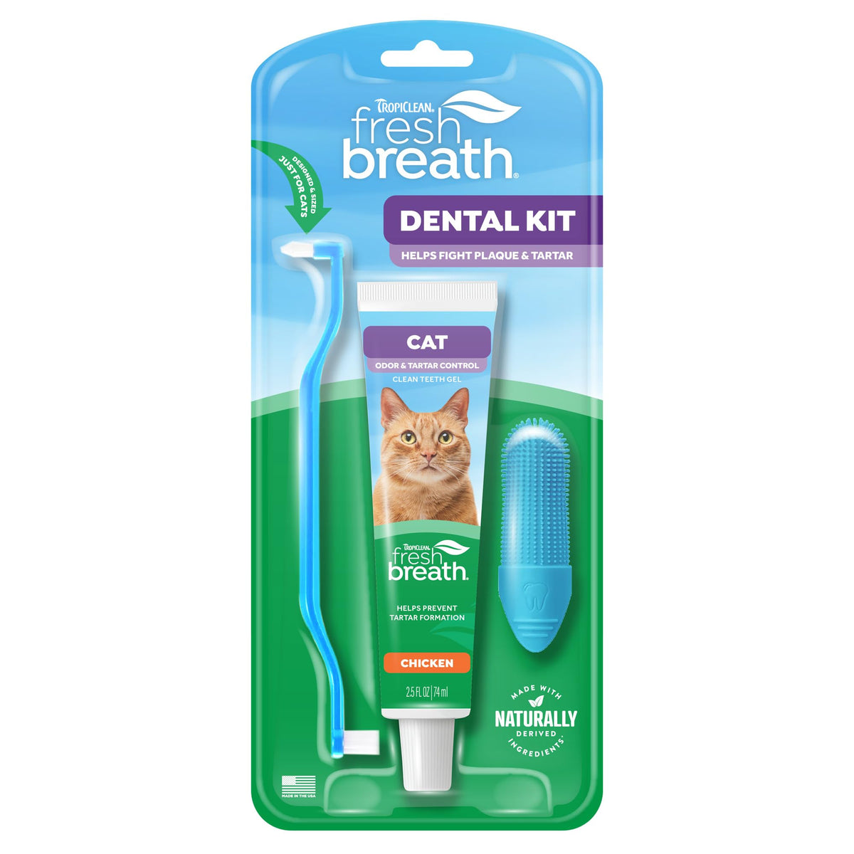 TropiClean Fresh Breath Cat Toothbrush helps clean teeth during at-home brushing