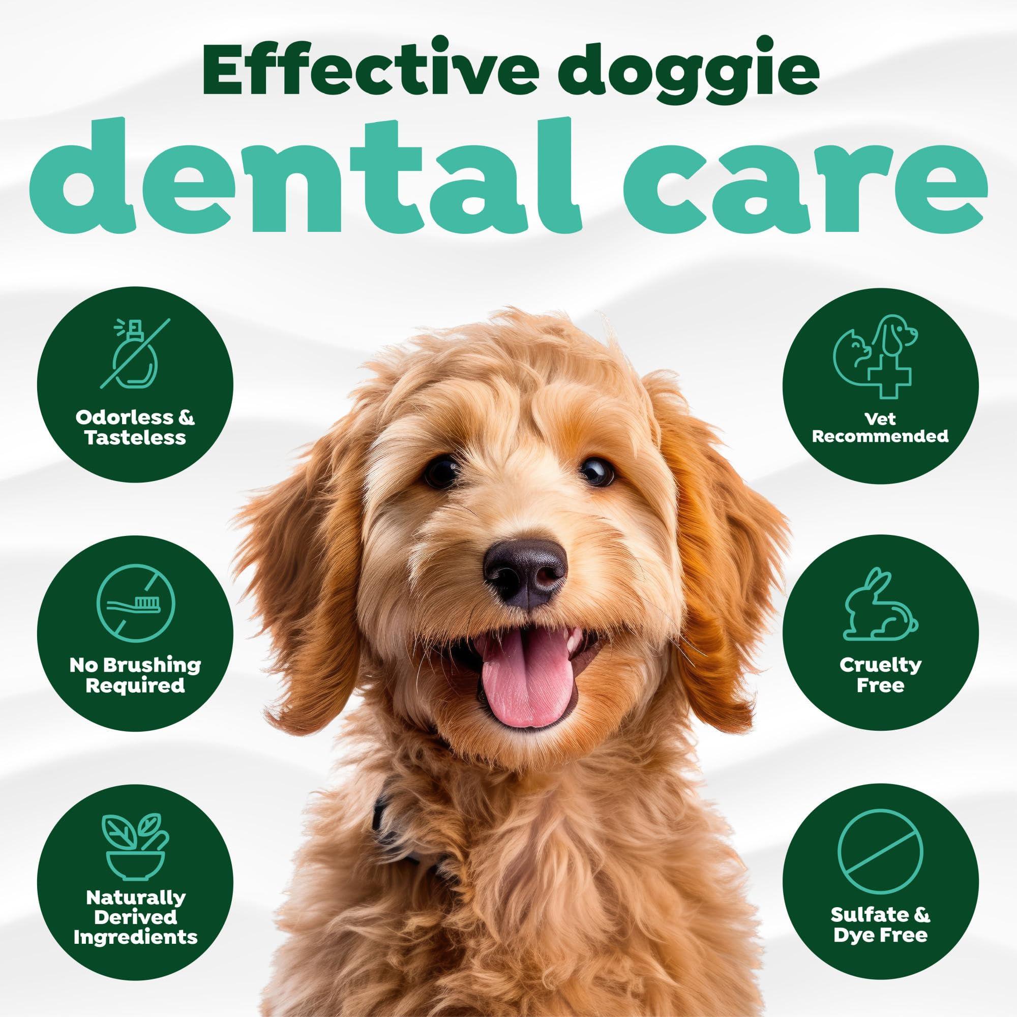 TropiClean Fresh Breath Water Additive supports plaque and tartar control over weeks