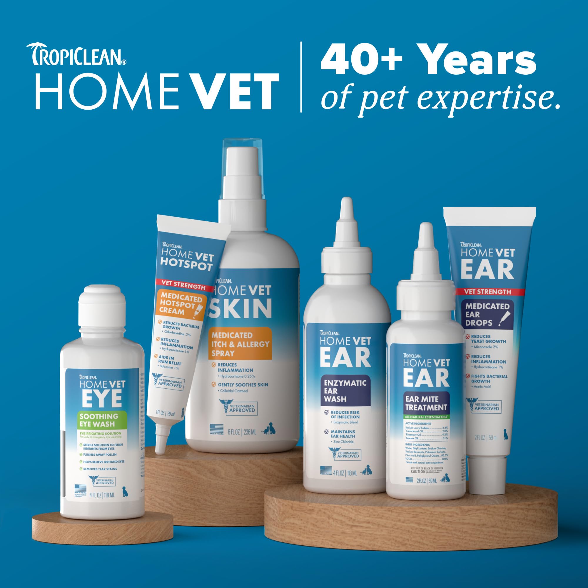 TropiClean HomeVet grooming routine trusted by pros and pet parents.