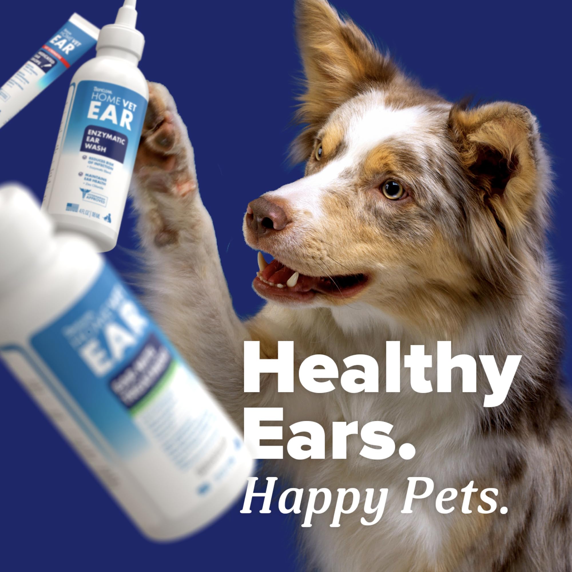 TropiClean HomeVet hydrocortisone soothes irritation during ear cleaning